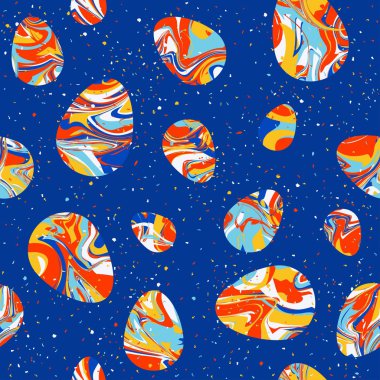 Süslü yumurtalar ve 'Paskalya' ile kusursuz Paskalya Arkaplanı