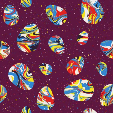 Süslü yumurtalar ve 'Paskalya' ile kusursuz Paskalya Arkaplanı