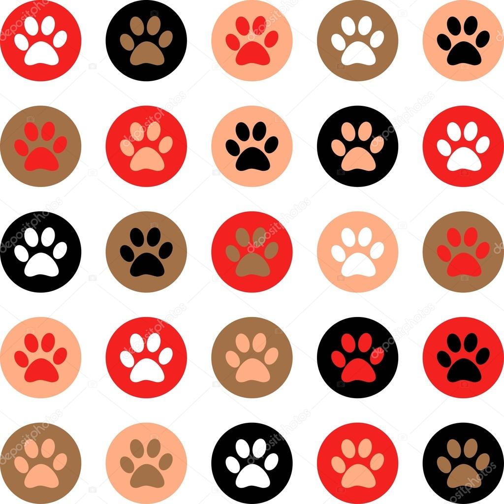 images Dibujos De Huellas De Perros Y Gatos patron sin costura vectorial con huellas de gato o perro lindo colorfu 105700158