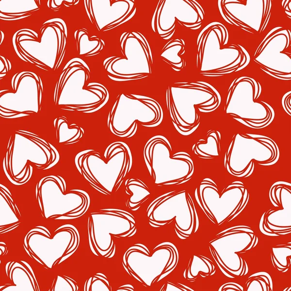 Καρδιές χωρίς ραφή μοτίβο. Εικονογράφηση διανύσματος — Διανυσματικό Αρχείο