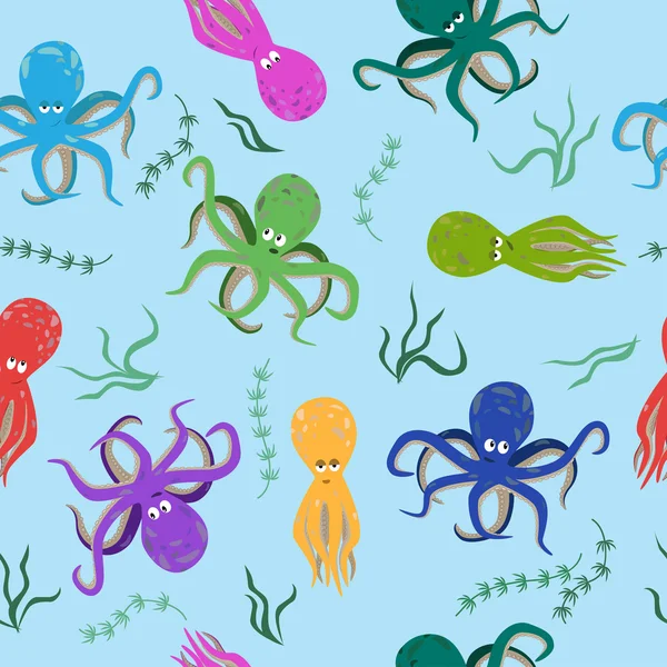 Wzór kolorowy Octopus — Zdjęcie stockowe
