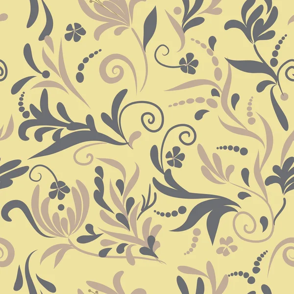 Neutral floral seamless pattern — Stock Vector