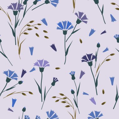 Vereceğim, yabani çiçek deseni, mor arka plan