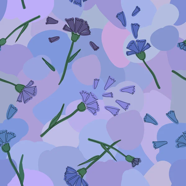Васильковый фиолетовый узор — стоковый вектор