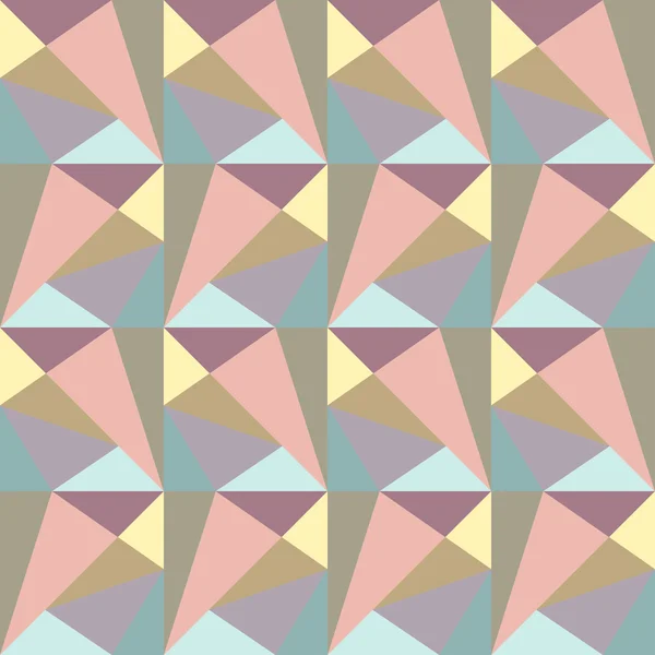 Triángulos de colores. Patrón sin costura — Vector de stock