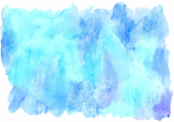 Abstract hand drawn blue watercolor blotch — Stock Photo, Image