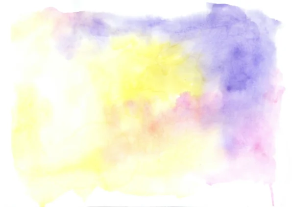 Tache d'aquarelle lumineuse dessinée à la main abstraite — Photo