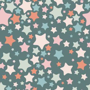 Yıldız, seamless modeli. Vektör çizim
