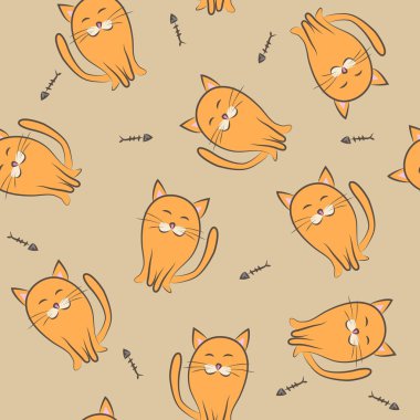 Fareler ile Seamless modeli. Renk doodle. Vektör çizim