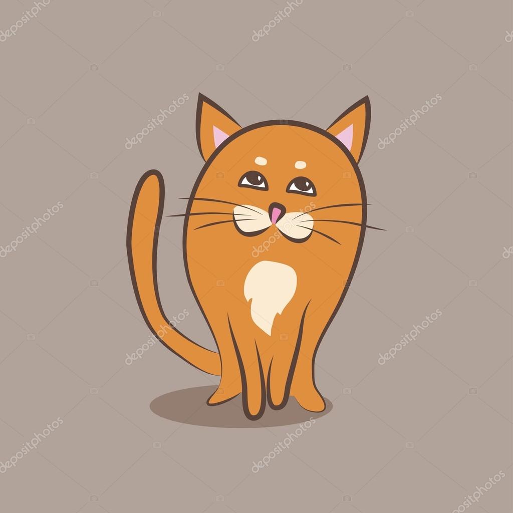 Gatto Doodle di colore Illustrazione di vettore — Vettoriale Stock