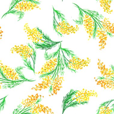 Suluboya el çekilmiş Dikişsiz desen bahar ihale çiçek