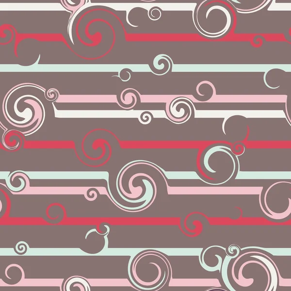 Modèle sans couture avec des boucles en spirale élégantes. Texture vectorielle — Image vectorielle