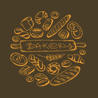 ekmek yuvarlak çerçeve içinde ayarla