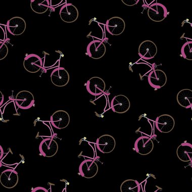 Elle çizilmiş Bisiklet seamless modeli