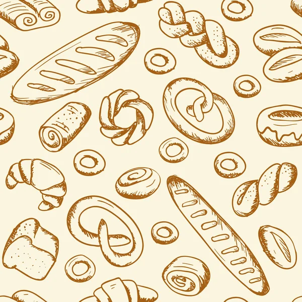 Bakery pattern — Stock Vector