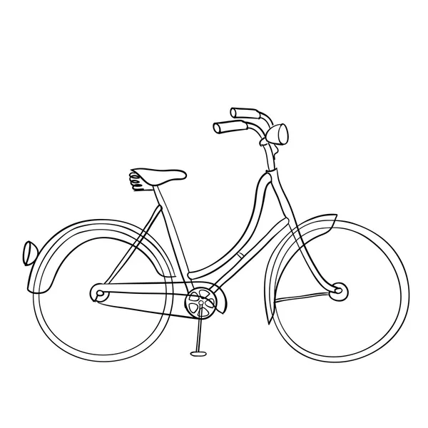 手描き下ろし自転車 — ストックベクタ