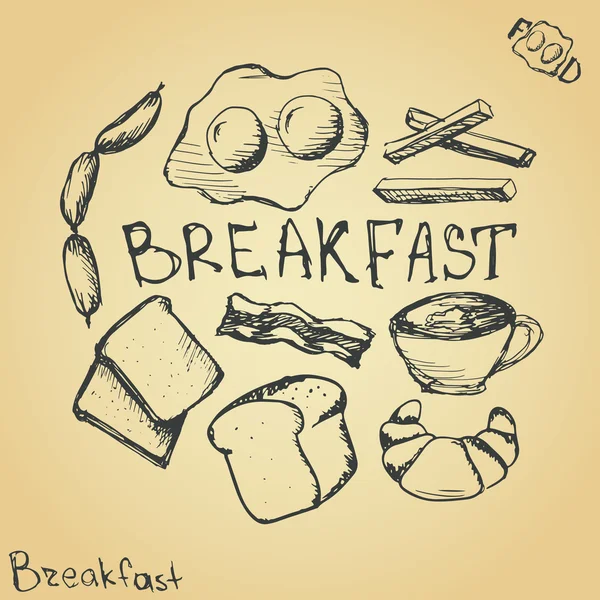 Set petit déjeuner — Image vectorielle