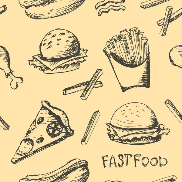 Fastfood-Set — Stockvektor