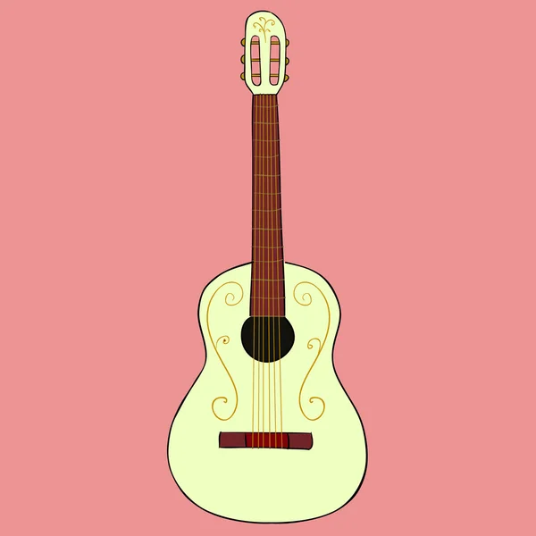 Ilustración de la guitarra — Vector de stock