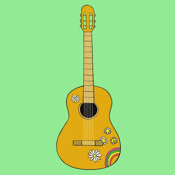 Ilustración de la guitarra — Vector de stock