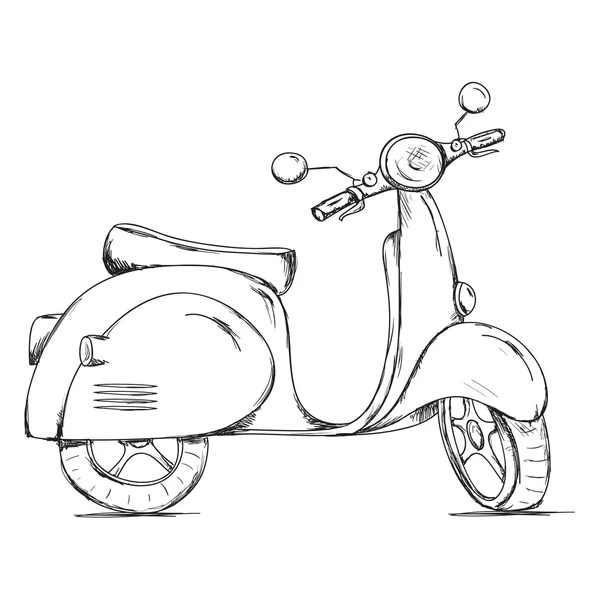 Scooter rétro — Image vectorielle