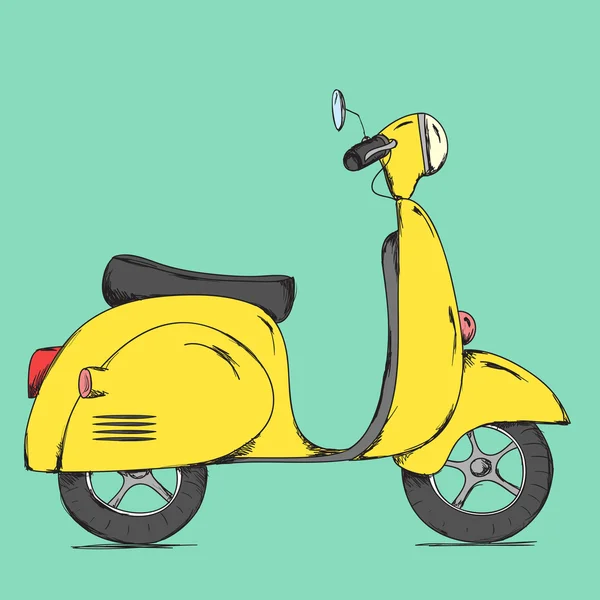 Scooter rétro — Image vectorielle