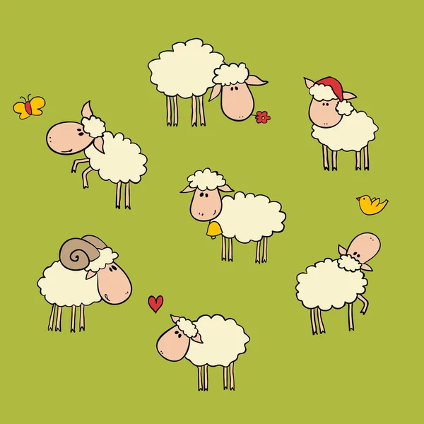 Sheep set — Stock Vector