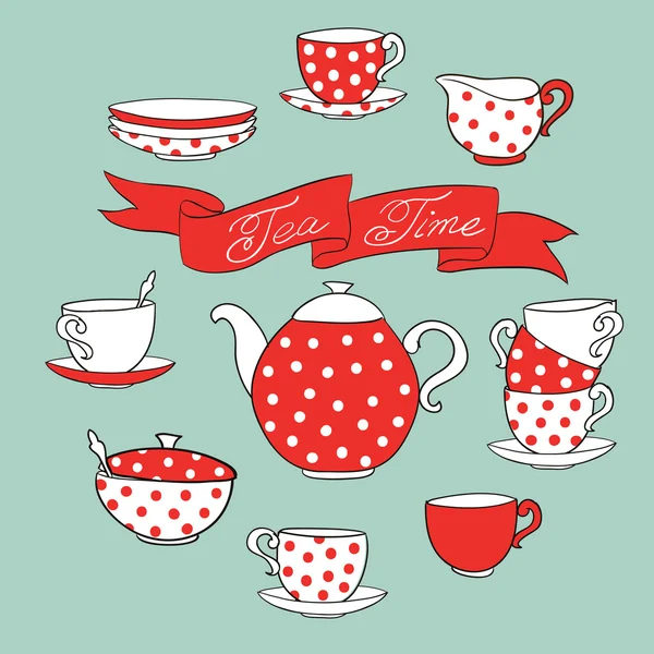 Heure du thé — Image vectorielle