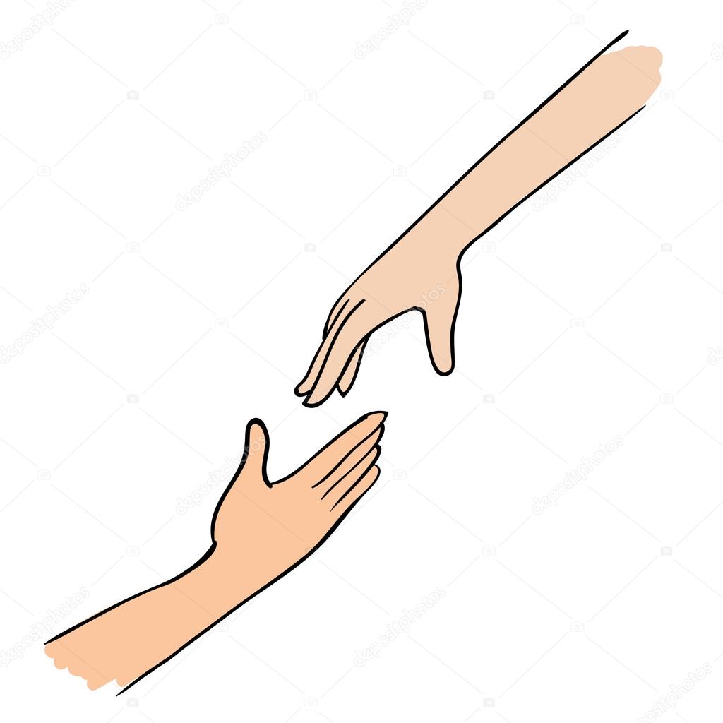 Vector hands holding