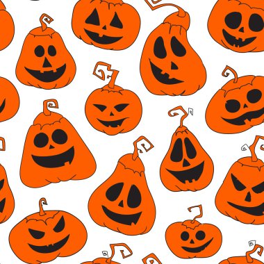 Halloween pumpkins ile Seamless Modeli