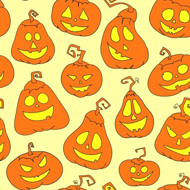 Halloween pumpkins ile Seamless Modeli
