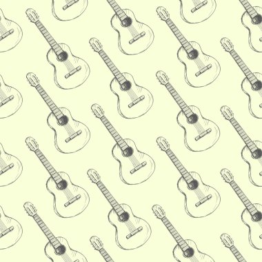 Vektör gitars üstünde o ile seamless modeli
