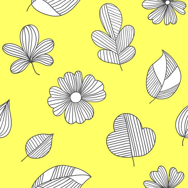 Handgezeichnete florale nahtlose Muster — Stockvektor