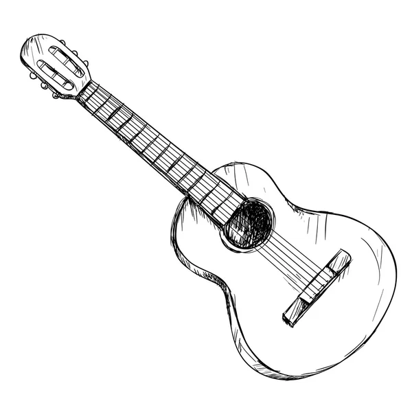 Patrón sin costura vectorial con gitarras en él — Vector de stock