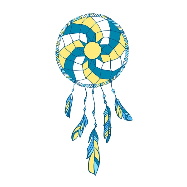 Vector hand drawn dream catcher — Stock Vector