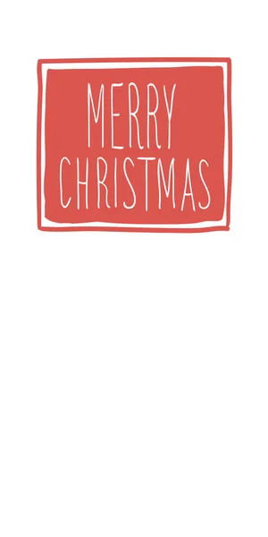 Carte postale de Noël dessinée à la main — Image vectorielle