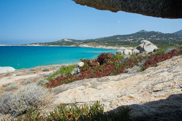 Plage de Sainte-Restitude, Corbara, Corse — Stock Photo, Image