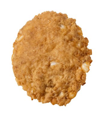 Beyaz arka plan üzerinde izole tek tam tahıl tahıl gevreği.