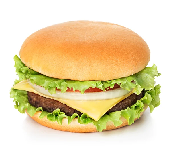 Hambúrguer isolado no fundo branco — Fotografia de Stock