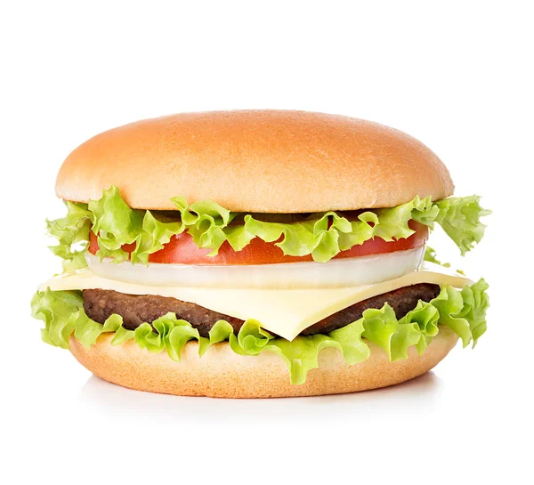 Гамбургер ізольований на білому тлі — стокове фото