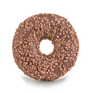 Beyaz bir arka plan üzerinde izole çörek yakın çekim