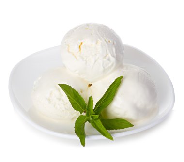 İzole nane ile dondurma