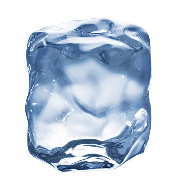 Ice cube on white background. — Stock Photo, Image