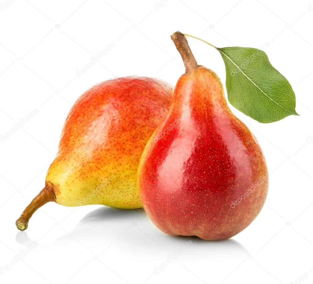 Ripe pears close-up