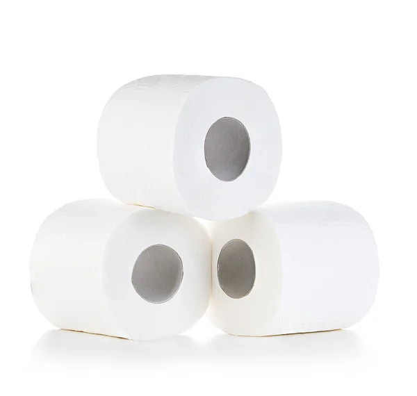 Toaletní papír detail izolované — Stock fotografie