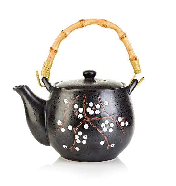 Japanese teapot isolated on white background Royalty Free Stock Photos