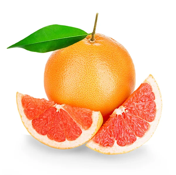 Grapefruits isoliert auf weißem Hintergrund — Stockfoto