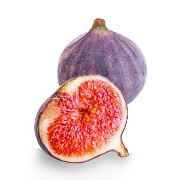 Beyaz arka planda izole edilmiş taze incirler.