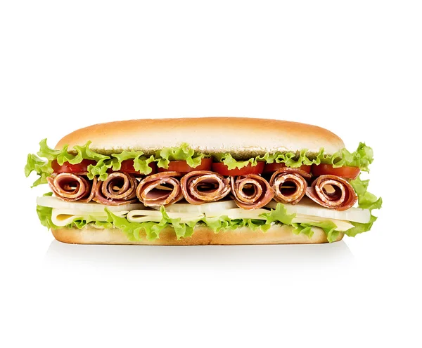 Sandwich geïsoleerd op witte achtergrond — Stockfoto