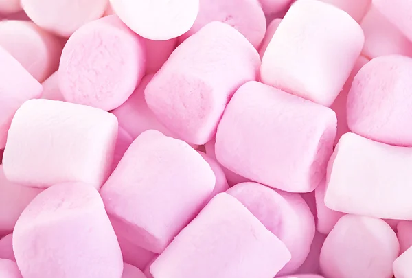 Marshmallows redondos esponjosos como fondo. Dulce comida caramelo fondo —  Fotos de Stock